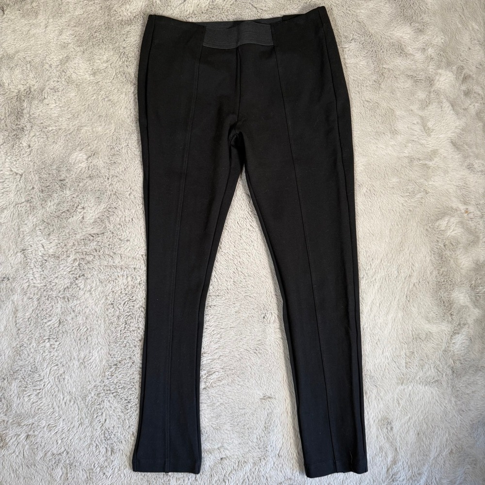 Esprit Black Pull On Ponte Pants Career Casual Stretch‎ Comfort Size 6